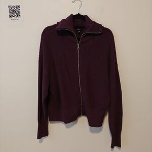 Torrid Deep Purple Knit Zip-Up